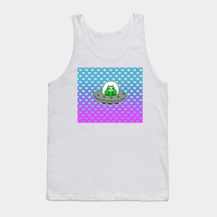 Alien UFO Sloth - Ombre Hearts Tank Top